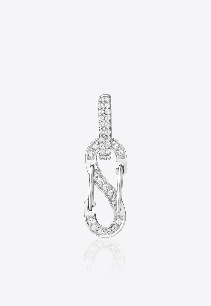 Special Order - Small Romy Diamond Pave Single Earring in 18K White Gold