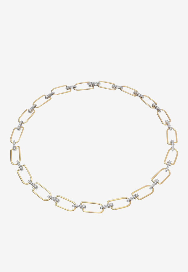 Special Order - Reine Necklace in 18K Yellow &amp; White Gold with Diamonds