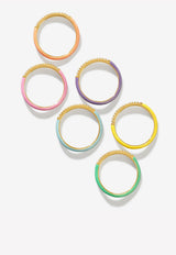 Adornmonde Egor Enamel Ring Set Multicolor ADM246YG6