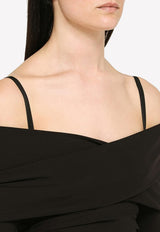 Dolce & Gabbana Long-Sleeved Off-Shoulder Top Black F26T8TFUGPO/M_DOLCE-N0000