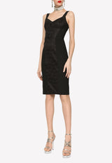 Dolce & Gabbana Corset-Style Knee-Length Dress F63G9T G9798 N0000 Black