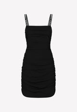 Dolce & Gabbana Ruched Cady Mini Dress Black F6AFET FUIAH N0000
