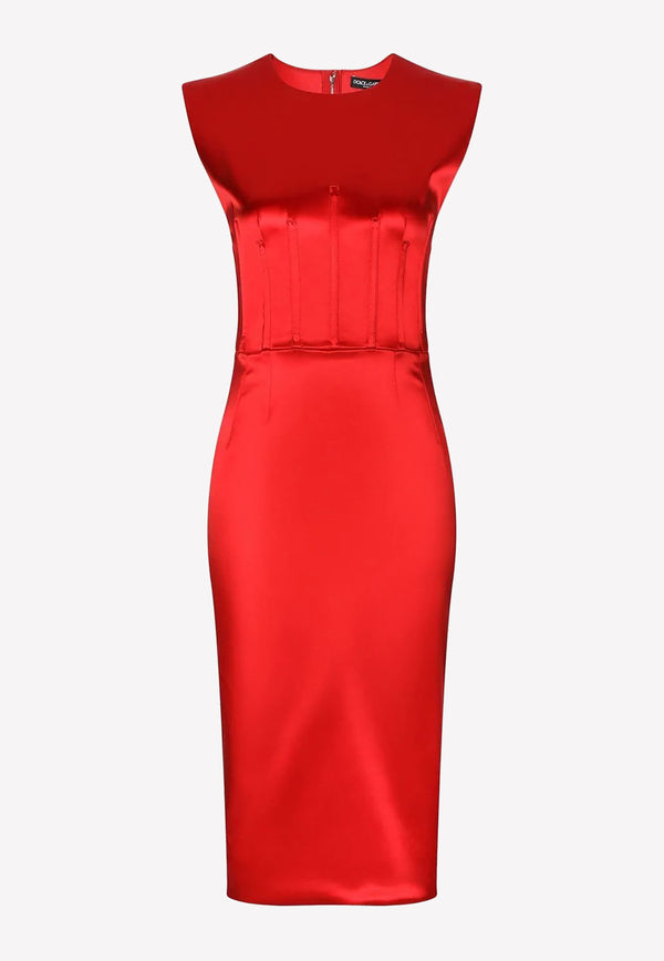 Sleeveless Knee-Length Dress in Silk Dolce & Gabbana F6AXNT FURAD R2244
