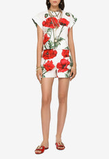 Dolce & Gabbana Poppy-Print Short-Sleeved Top Multicolor F756VT HS5NN HA3VN