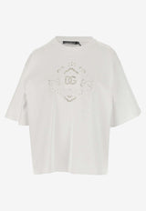 Dolce & Gabbana Cut-Out Embroidered T-shirt White F8P31Z HU7H8 W0800