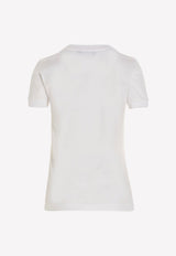 Crystal-Embellished Logo T-shirt Dolce & Gabbana F8T00Z G7B3U W0800
