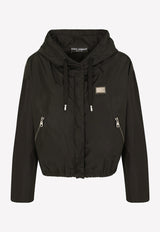 Dolce & Gabbana Technical Fabric Hooded Jacket Black F9M22T GDAGI N0000