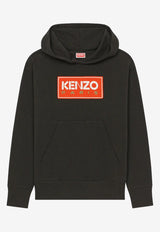 Kenzo Logo Patch Oversized Hoodie FD52SW0394MFBLACK