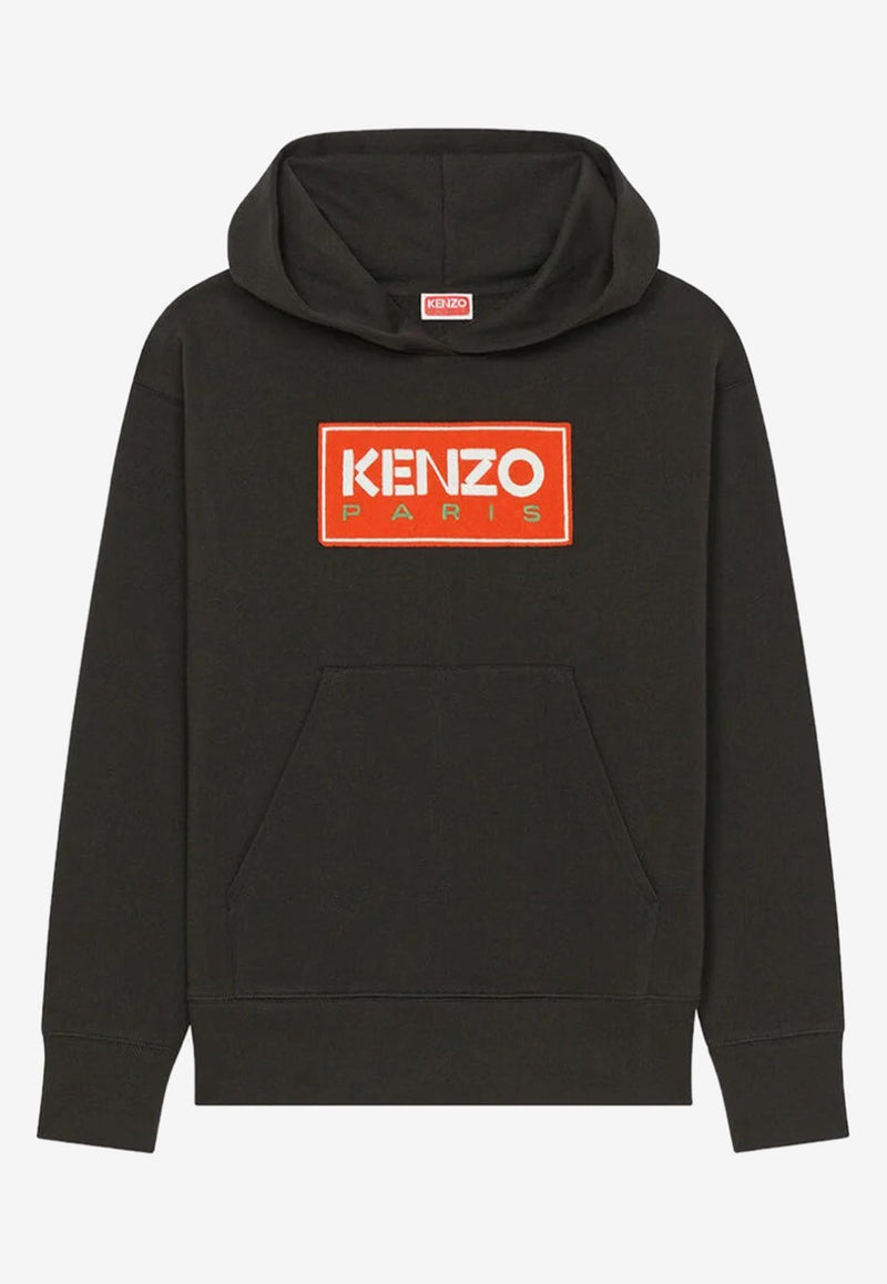 Kenzo Logo Patch Oversized Hoodie FD52SW0394MFBLACK
