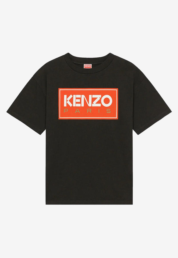 Kenzo Logo Print Oversized T-shirt FD52TS0414SGBLACK