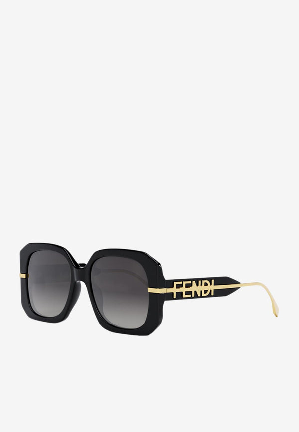 Fendi Square Tinted Sunglasses FE40065IBLACK Gray