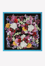 Dolce & Gabbana Floral Print Silk Twill Scarf Multicolor FN093R GDAYO HNW86