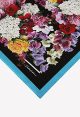 Dolce & Gabbana Floral Print Silk Twill Scarf Multicolor FN093R GDAYO HNW86