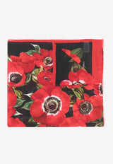 Dolce & Gabbana Floral Print Fringed Scarf Multicolor FS184A GDAYQ HNAA5