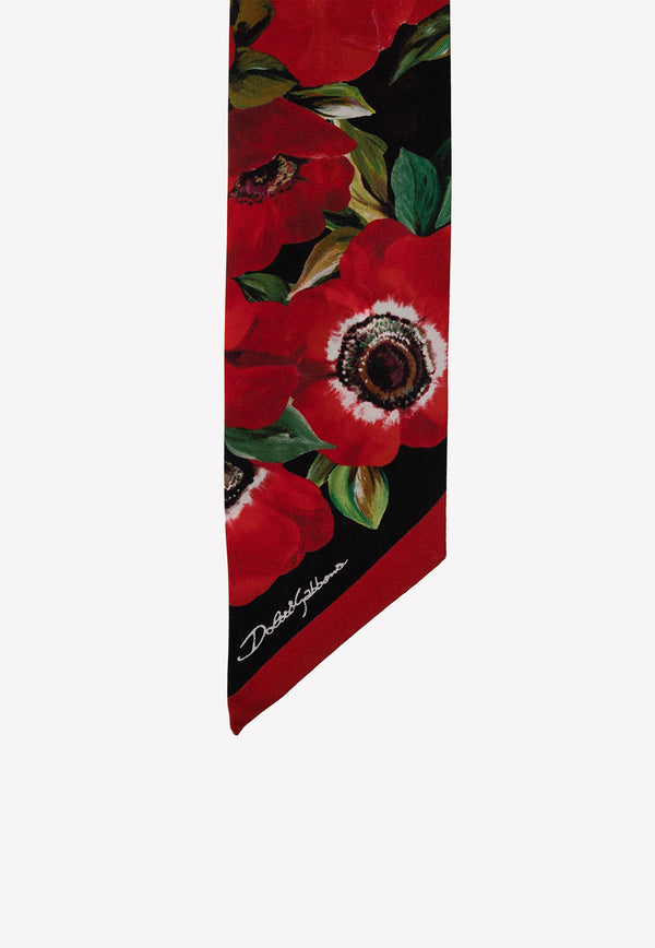 Dolce & Gabbana Floral Print Silk Twill Headscarf Multicolor FS215A GDAYO HNAA5