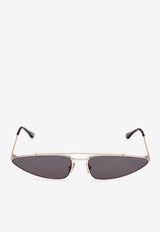 Cam Narrow Cat Eye Sunglasses Gray FT097928A65