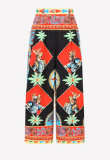 Dolce & Gabbana Carretto Print Cotton Culotte Pants Multicolor FTA5NT GDS11 HH93D