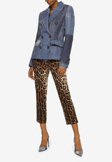 Dolce & Gabbana Leopard-Print Cropped Pants Brown FTAGNT FSFAG HY13M