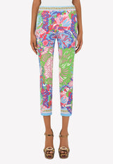 Dolce & Gabbana 60's Print Cropped Leggings Multicolor FTAGPT HPABE HH3JW