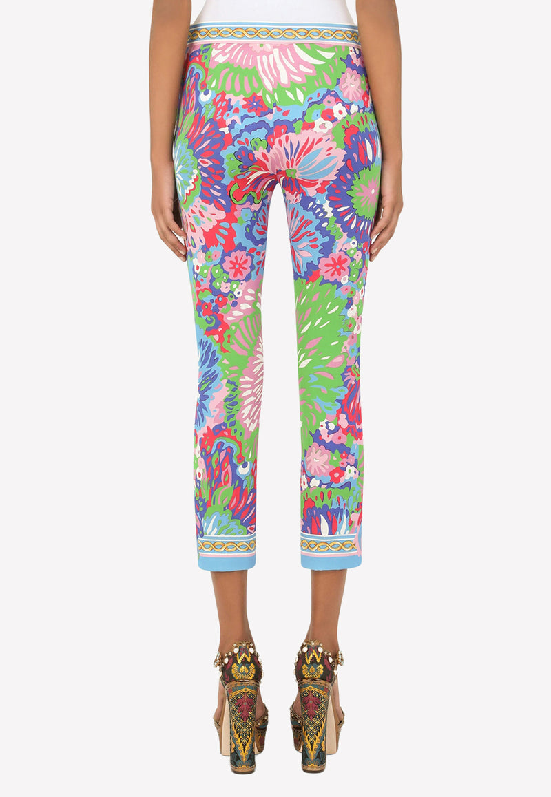 Dolce & Gabbana 60's Print Cropped Leggings Multicolor FTAGPT HPABE HH3JW