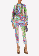 Dolce & Gabbana 60's Print Cropped Leggings Multicolor FTAGPT HPABE HH3JW