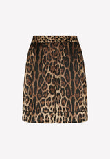 Animalier Printed Silk Shorts Dolce & Gabbana FTAM7T FSAXY HY13M