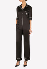 Dolce & Gabbana Satin Pajama Pants Black FTB0MT FU1AU N0000