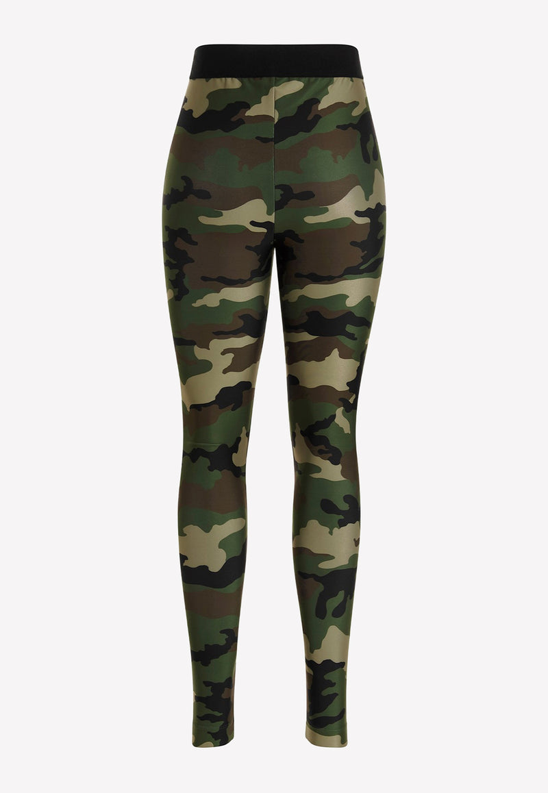Dolce & Gabbana Camouflage Print Leggings Military Green FTB5TT FSG0U HHK26