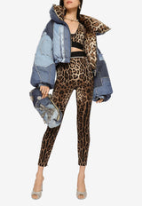 Dolce & Gabbana Leopard-Print Charmeuse Leggings Brown FTCTNT FSADD HY13M