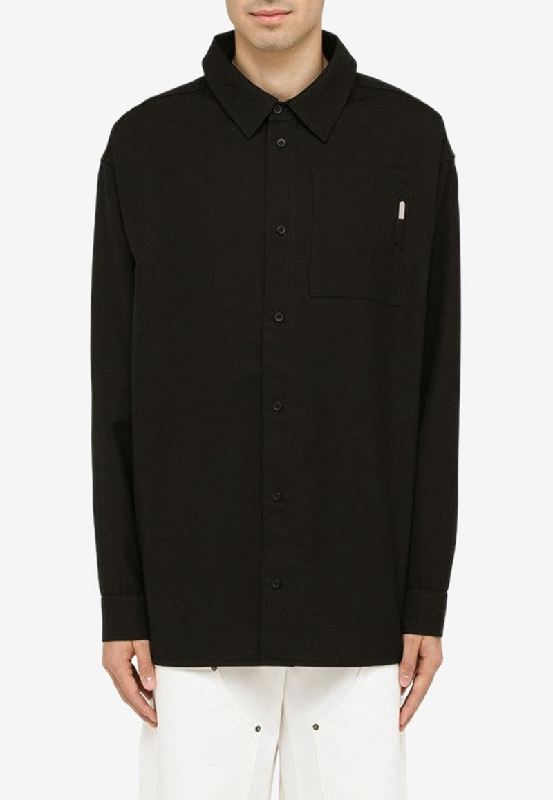 032c Classic Shirt in Wool FW22-W-0030WO/L Black