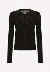 Dolce & Gabbana DG Logo Knitted Cardigan Black FXI48T JAIL1 N0000