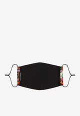 Dolce & Gabbana Patchwork Face Mask in Floral and Leopard Stretch Fabric FY348T GER96 S9199 Multicolor