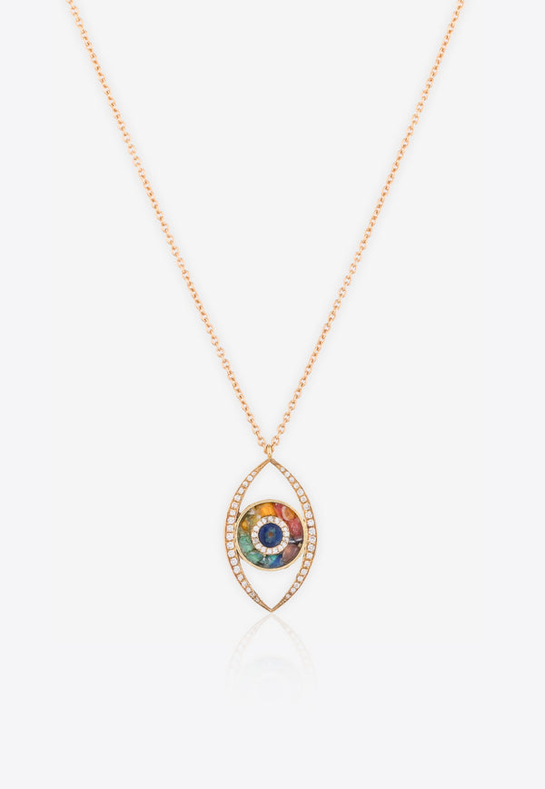 Mosaic Collection Necklace in 18-karat Yellow Gold and White Diamonds