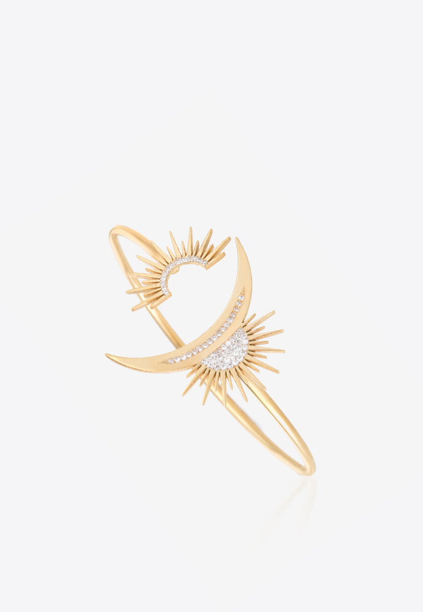 Soleil Collection Bracelet in 18-karat Yellow Gold with White Diamonds
