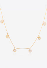 Soleil Collection Necklace in 18-karat Yellow Gold with White Diamonds