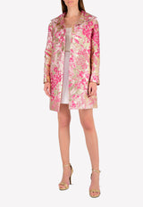 3D Floral Embroidered Cocoon Coat