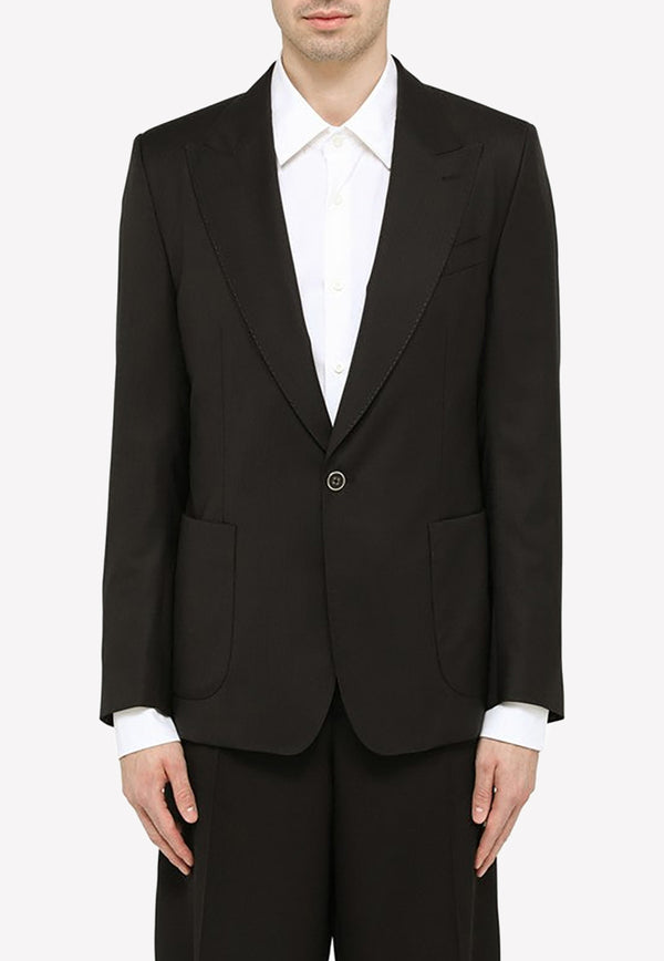 Dolce & Gabbana Wool Single-Breasted Suit Black G2QH0TFU3MB/M_DOLCE-N0000
