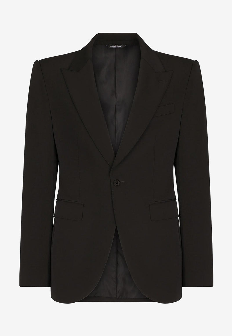Dolce & Gabbana Single-Breasted Blazer Black G2QV5T FURLI N0000