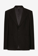 Dolce & Gabbana Single-Breasted Peak-Lapeled Blazer Black 
