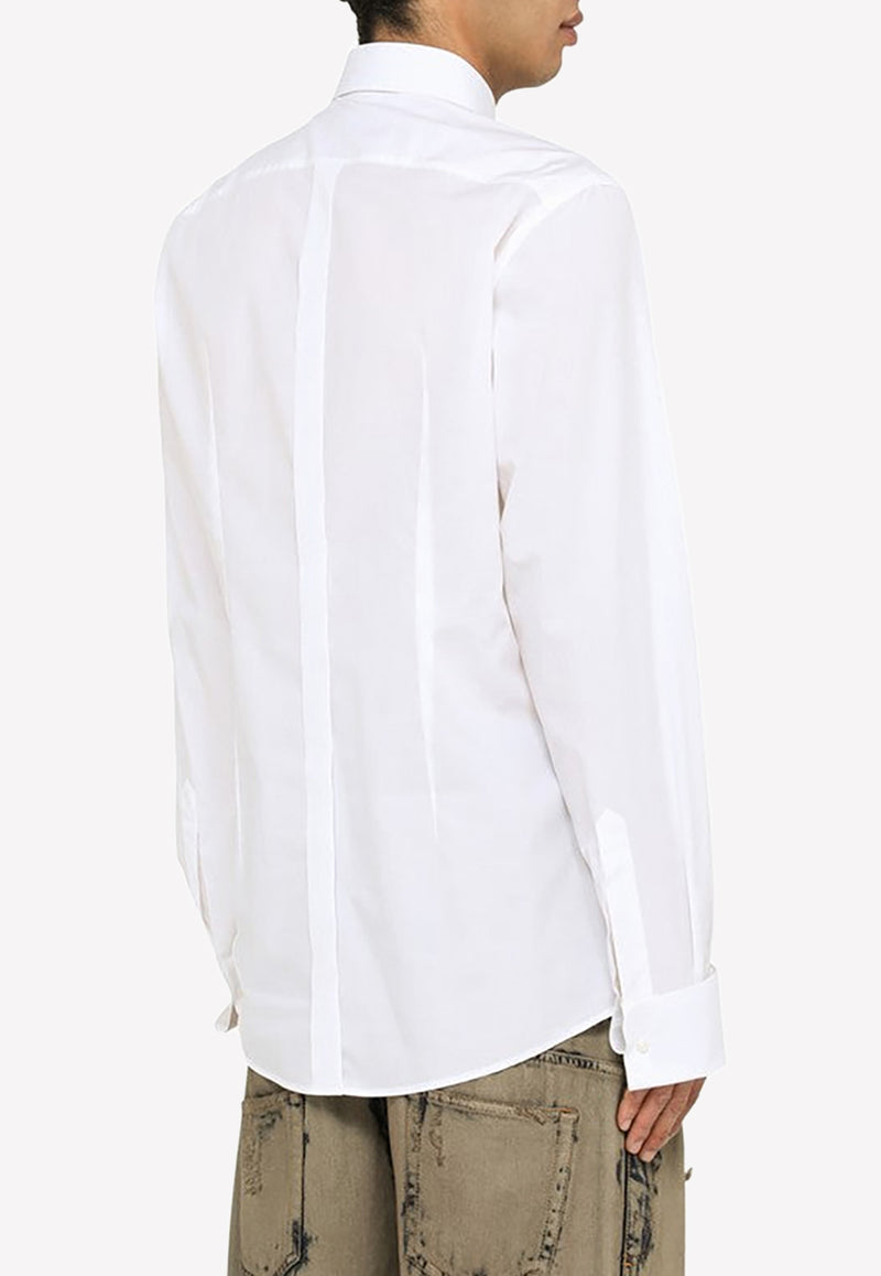 Dolce & Gabbana Poplin Tuxedo Shirt G5EN2TGG145/M_DOLCE-W0800 White