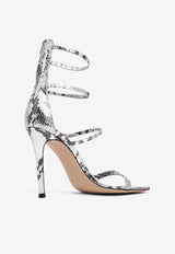 Gianvito Rossi Ribbon Uptown 105 Leather Sandals Black G61683 15RIC BRZARGE CALZ BRAZIL SILVER