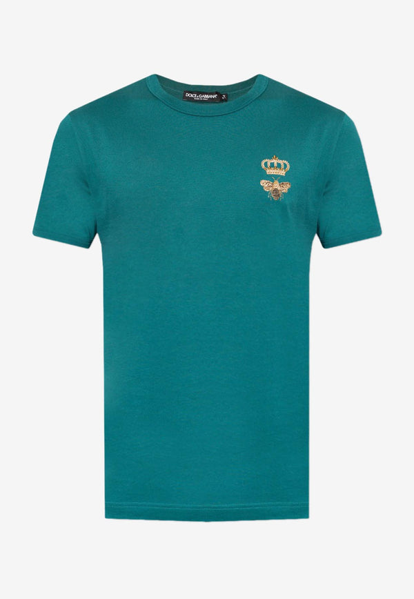Dolce & Gabbana Crewneck Short-Sleeved T-shirt Green G8JX7Z G7WUQ N0869