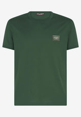 Dolce & Gabbana Logo Plaque Short-Sleeved T-shirt Green G8KJ9T FU7EQ V8813