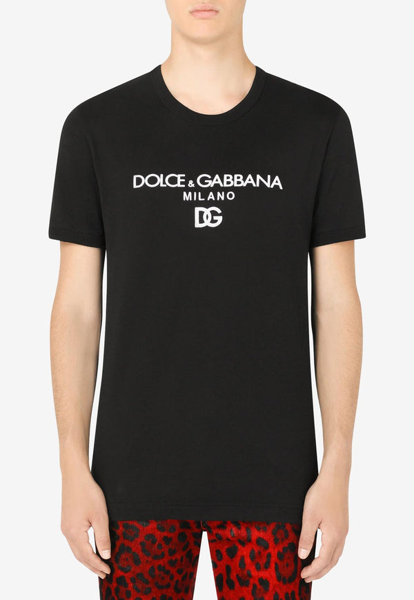Dolce & Gabbana Logo Crewneck Short-Sleeved T-shirt Black G8NC5Z G7B9X N0000