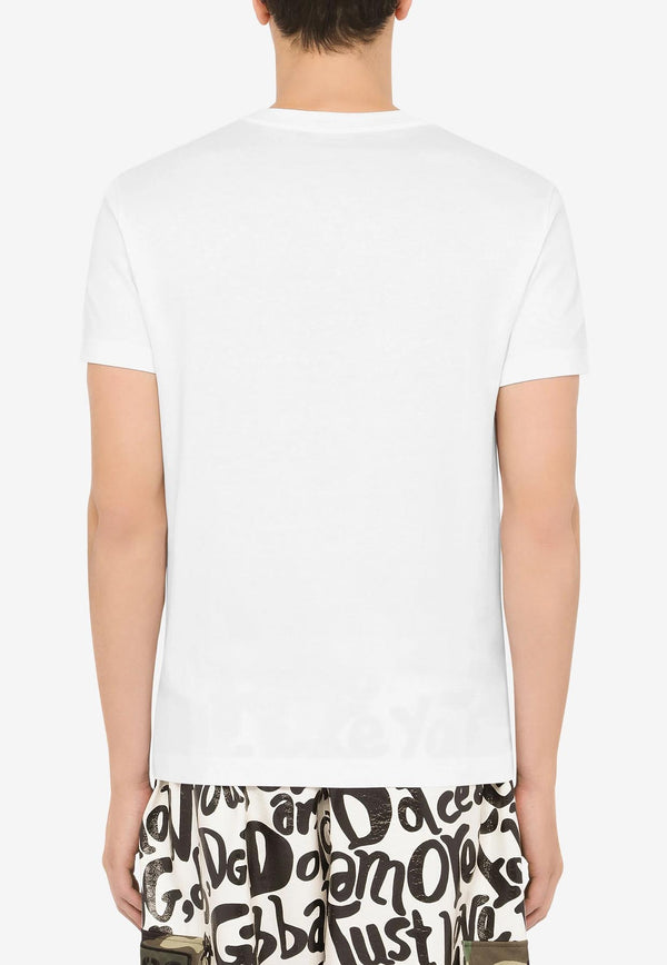 Dolce & Gabbana Logo Crewneck Short-Sleeved T-shirt White G8NC5Z G7B9X W0800
