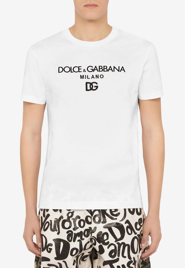 Dolce & Gabbana Logo Crewneck Short-Sleeved T-shirt White G8NC5Z G7B9X W0800