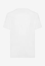 Dolce & Gabbana Logo-Embroidered Short-Sleeved T-shirt White 