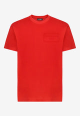 Dolce & Gabbana Logo-Plate Embroidery T-shirt Red 