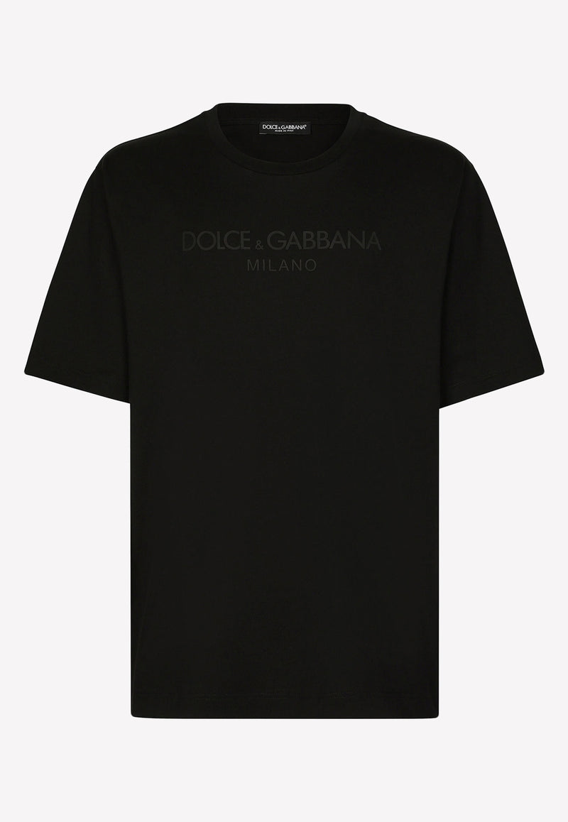 Dolce & Gabbana Logo-Printed Short-Sleeved T-shirt Black G8PQ0Z HU7MA N0000