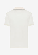 Dolce & Gabbana Logo-Embroidered Polo T-shirt White 
